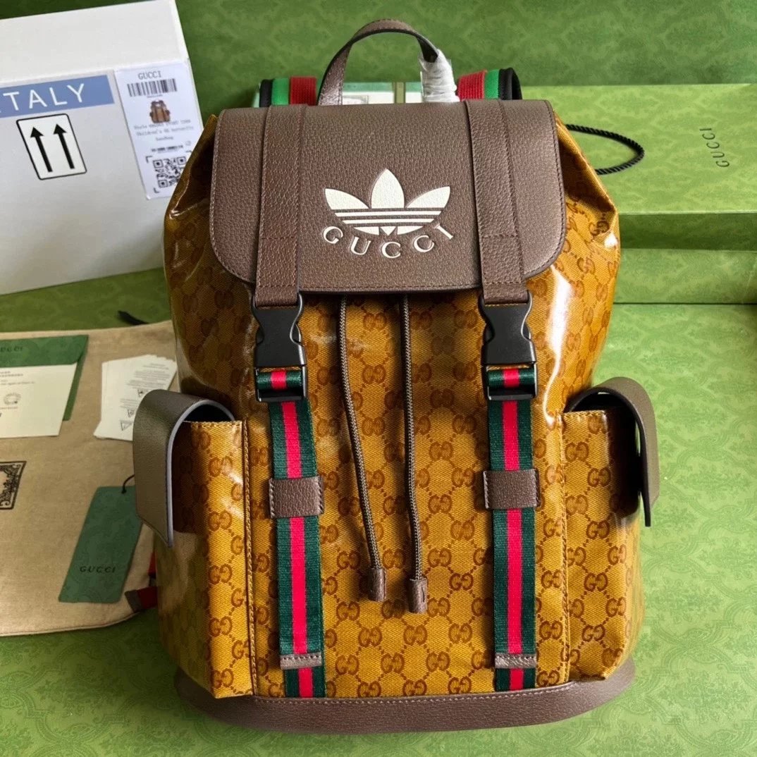 Gucci Backpack Top version 【Genuine Goods Surrogate Shopping Level】2022New Jumbo Backpack G Home Classic Men's Backpack Adi Same Style Clover New Backpack Men's and Women's Backpack Schoolbag Hiking Backpack Men's and Women's Handbags:678829/495563