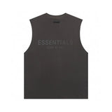 ESSENTIALS T-shirt Top Version American Couple20Double Line Letter Silicone Vest Bottoming Shirt Fashion