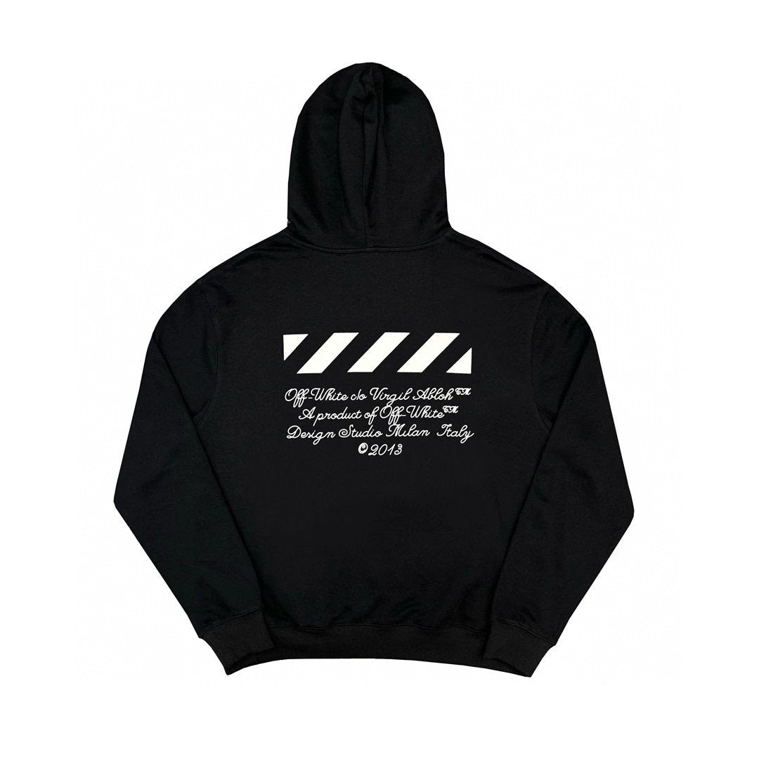 OFF -White Hoodie Top Version Counter Same Style Heavy New Casual Hooded Sweater Versatile Loose Hoodie Trendy Pure Cotton