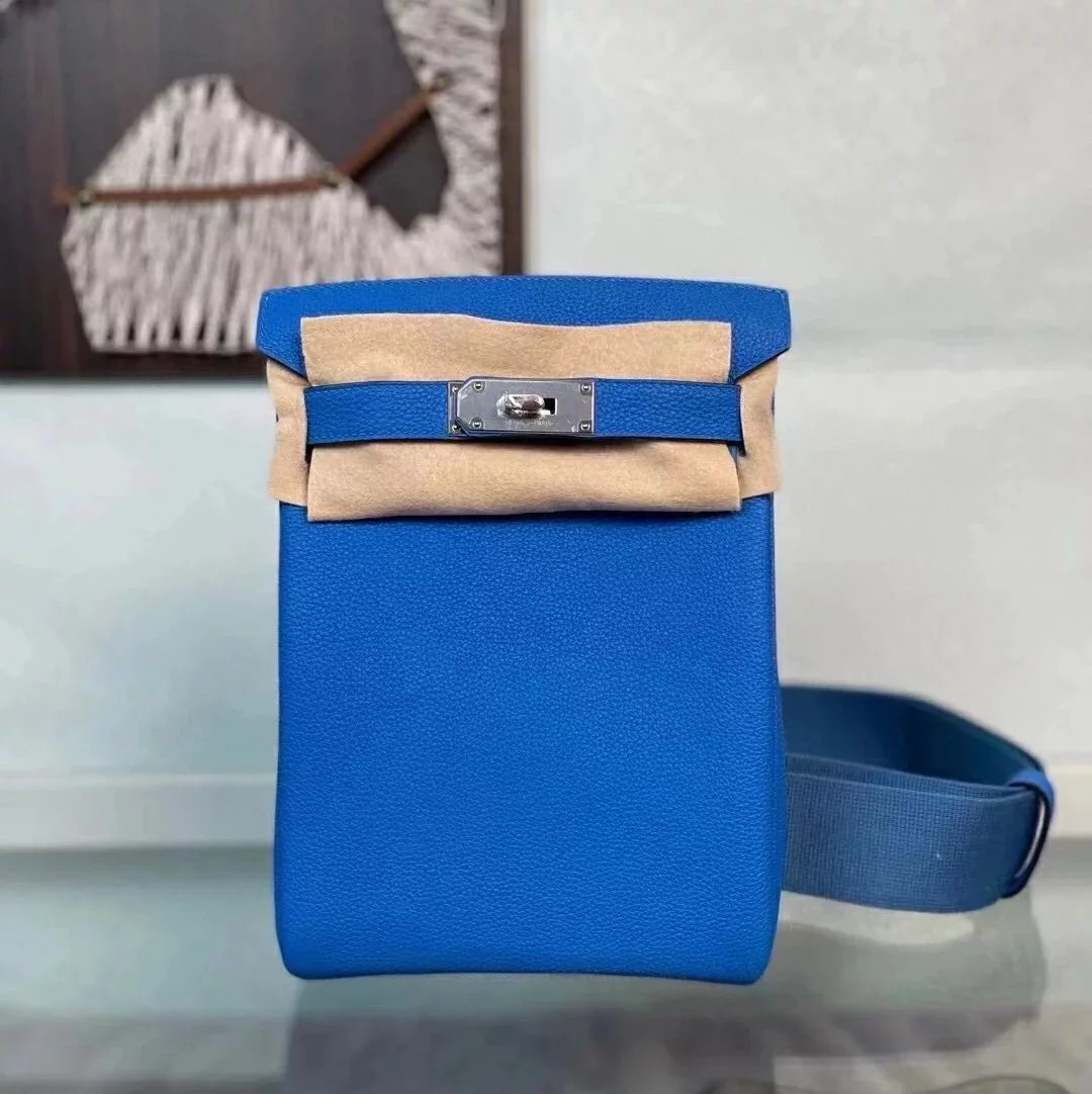 Hermes women's bag Top version In Stock Exclusive Real Shot AIMA Home H Home minihacados Chest Bag Waist Bag Messenger Bags Unisex Unisex Men's and Women's Bags Chest and Waist Bag Water Demon Blue Army Green Midnight Blue Pure Handmade Hand Sewing Wax Li