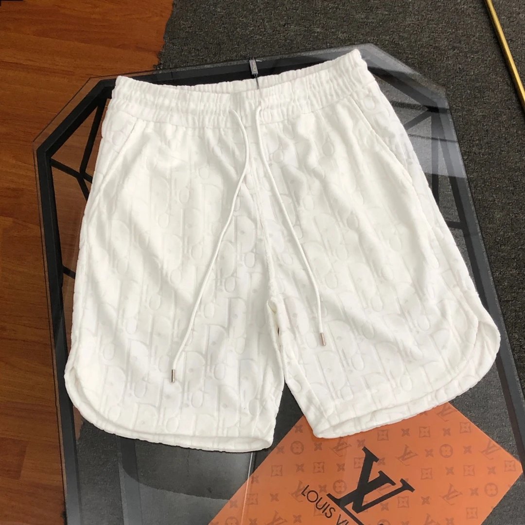 Dior shorts Allover Letter Jacquard Pattern logo Five-point Shorts25ss New Drawstring Casual Pants for Men and Women, Summer Style5Two-in-One Casual Sweatpants Pure Cotton Joggers