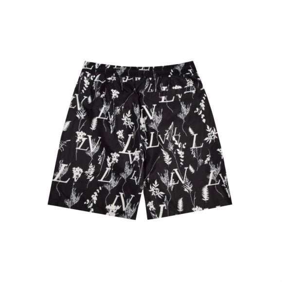 Louis Vuitton LV Shorts Full Print Black and White Beach Shorts Five-Point Shorts os Loose Quick-Dry Unisex Casual Trendy Brand Big Shorts25ss New Product5Pants