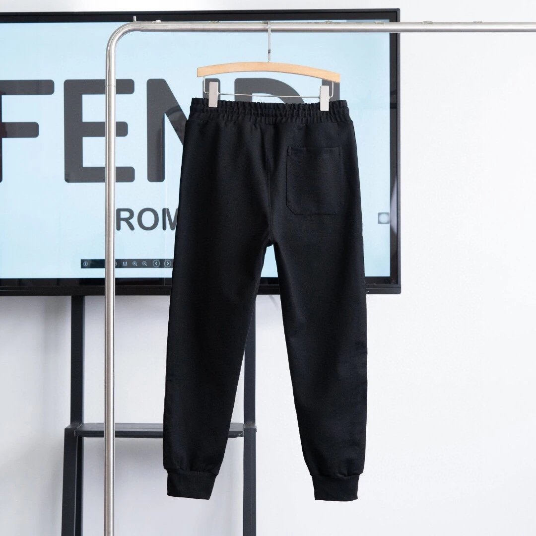 PRADA Sweatpants logo Embroidered Ribbon Patchwork Jogger Sweatpants Autumn Unisex Long Pants Drawstring Winter Loose Plus Size Casual Pants High Waist Color Block