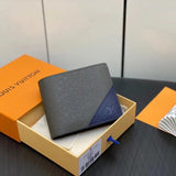 Louis Vuitton LV Wallets/Clutches Top version 【Look for Picture Details：**Original Order Taiwan Goods】M30980Dark Blue Full Leather the Suit Wallet Series BRAZZA Wallet Men's Wallet