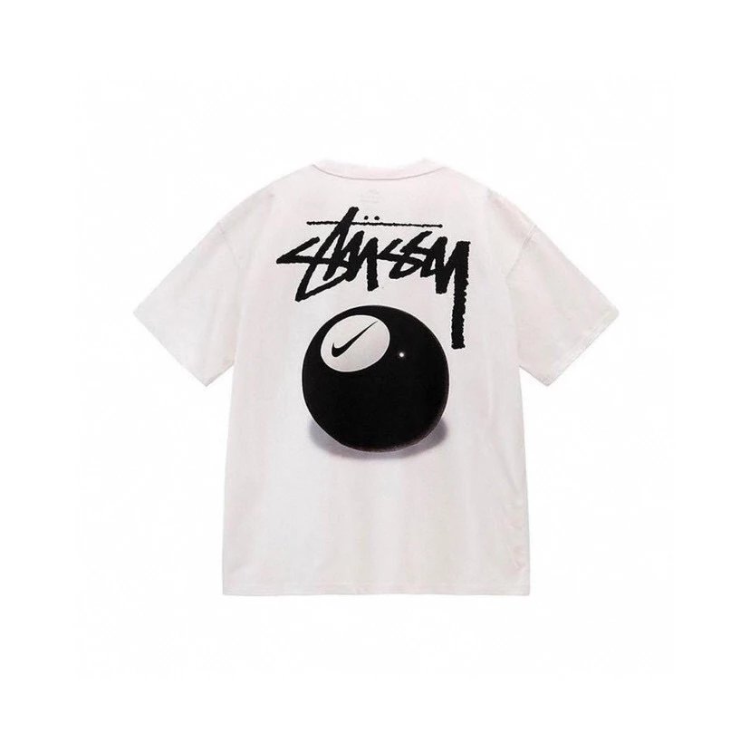 Stussy T-shirt Top Version Fashion Brand Plush Dice Summer Men's and Women's Same Style Short Sleeve T T-shirt