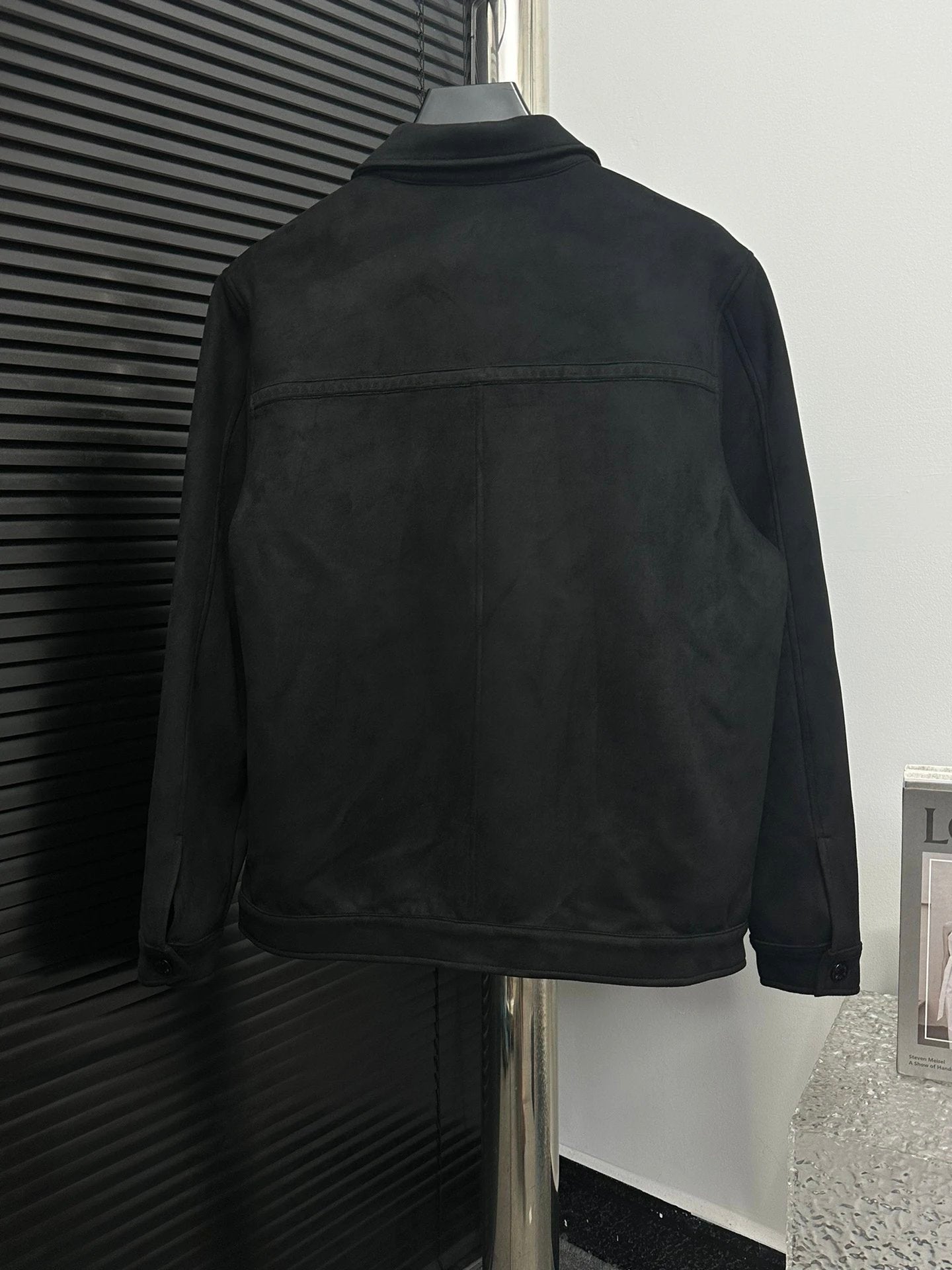 Louis Vuitton LV Jackets 24fw Autumn Winter New Suede Velvet Dark Pattern Fashion Lapel Jacket Men's Business Casual Versatile