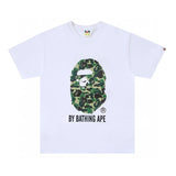 Bape T-shirt Top Version Fashion Brand Small Icon Embroidered Men's and Women's Short Sleeve T T-shirt Couple Cotton Printed round Neck Half Sleeve