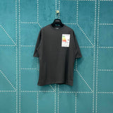 Balenciaga T-shirt Energy Consumption Refrigerator Magnet on Chest logo round Neck Short Sleeve25ss New Pure Cotton Unisex Style T T-shirt OS Loose Fit Base Shirt Top Half Sleeve T-Shirt