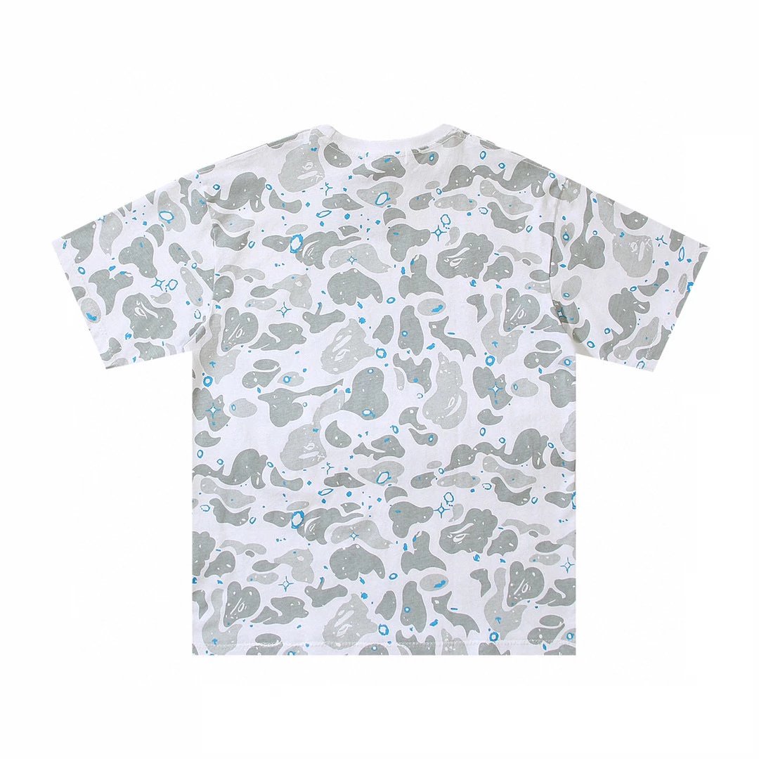 Bape T-shirt Top Version Men's Spring/Summer Tie-Dyed Printed Short Sleeve T T-shirt110036I