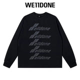 We11done Hoodie Top Version Zhao Lusi Yang Mi Long Sleeve T T-shirt Color Graffiti Letters Gradient Spring and Autumn