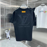 Louis Vuitton LV T-shirt Back Cross Stitch Embroidery logo round Neck Short Sleeve25ss New Pure Cotton Unisex Style T T-shirt OS Loose Fit Base Shirt Top Half Sleeve T-Shirt