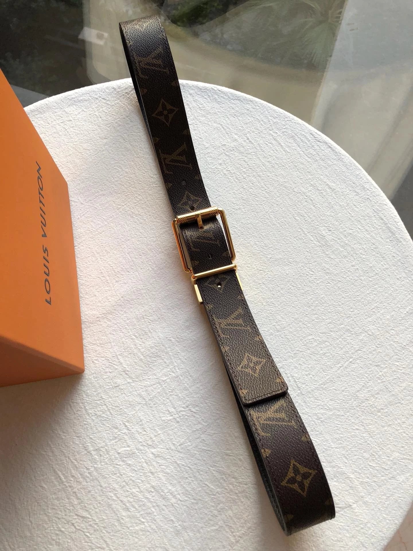 Louis Vuitton LV Belt Top version 【Counter Quality】The Most New Belt3.5cm Men's Belt Metal Buckle Men's Leather Belt with Classic Presbyopic Checkered Belt with Genuine Goods Packaging No Problem in and out of the Counter Versatile Casual Fashion Formal W