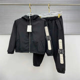 Gucci Sports suit Autumn and Winter New Classic Letter Print Embroidery Casual Fleece-Lined Suit Men's Casual Jacket