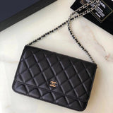 Chanel Women's Bag Top version 【**Original Leather】woc Latest Version Suction Clasp WOC Original Caviar Cowhide Sheepskin Chain Bag Flap Bag Flap Bag Diamond Pattern Bag Fortune Bag WOC Fighter in