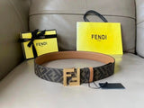 FENDI Belt Top version In Stock High Quality Genuine Leather New Men's Belt Fashion All-Match Casual Monster Belt Pant Belt Unisex