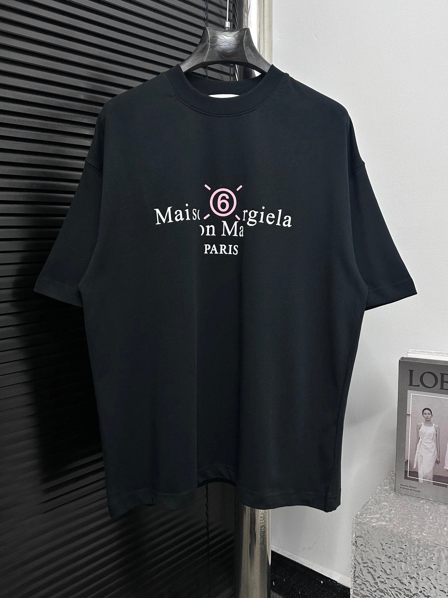Maison Margiela T-shirt Chest Letter and Number Print logo round Neck Short Sleeve25ss New Pure Cotton Unisex Style T Casual T-Shirt Base Layer Shirt OS Loose Fit Half Sleeve Top Plus Size