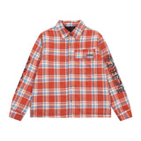 Chrome Hearts Shirt Plaid Silver Embellished Shirt Jacket Cotton Coat Unisex