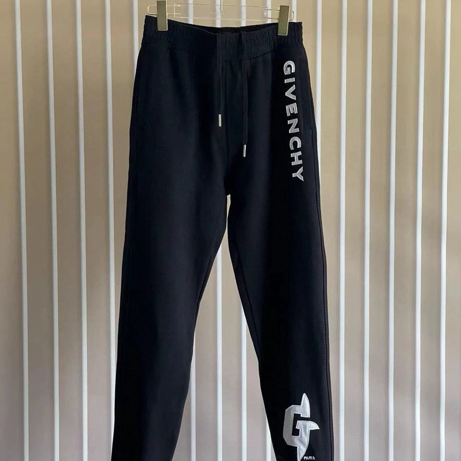 Givenchy Sweatpants Top Version Counter Same Style Pure Cotton Spring and Autumn Pants Men's Casual Sweatpants Loose Track Pants Fashionable Trousers