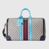 Gucci Tote Bag/Briefcase/Travel Bag Top version 【Super Original Leather】New Travel Bag Savoy Series Large Travel Bag Savoy Series Launches New Design Travel Bag Beige and Orange Women's Bag Men's and Women's Bags Travel Bag Sports Bag724612