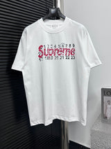 Maison Margiela T-shirt Chest Letter and Number Pattern Print logo round Neck Short Sleeve25ss New Pure Cotton Unisex Style T T-shirt OS Loose Fit Base Shirt Top Half Sleeve T-Shirt