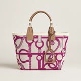 Hermes women's bag Top version New Canvas Bag Steeple25Pure Hand Production23New Steeple25Handbag Canvas Handbag