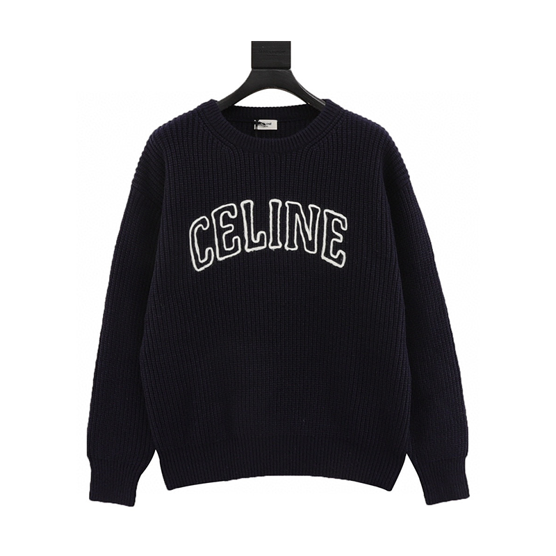 Celine Sweater 24FW Hollow-out Letter Sweater for Men and Women