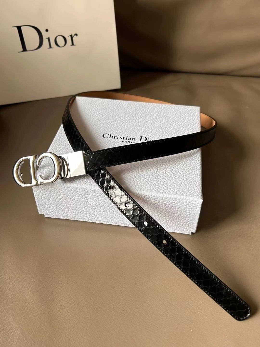 Dior Belt Top version Original Order Belt Genuine Cattlehide Leather Surface Belt Women's Belt Double-Sided Head Layer Cowhide Universal Business Women's Belt Women's Business Casual Belt Belt Women's High-End Belt Road Belt Women's Ferragamo Women's Belt
