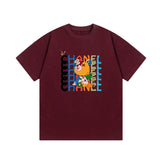 Chanel T-shirt Colorful Bear Alphabet Direct Print Logo round Neck Short Sleeve25ss New Pure Cotton Unisex Style T T-shirt OS Loose Fit Base Shirt Top Half Sleeve T-Shirt