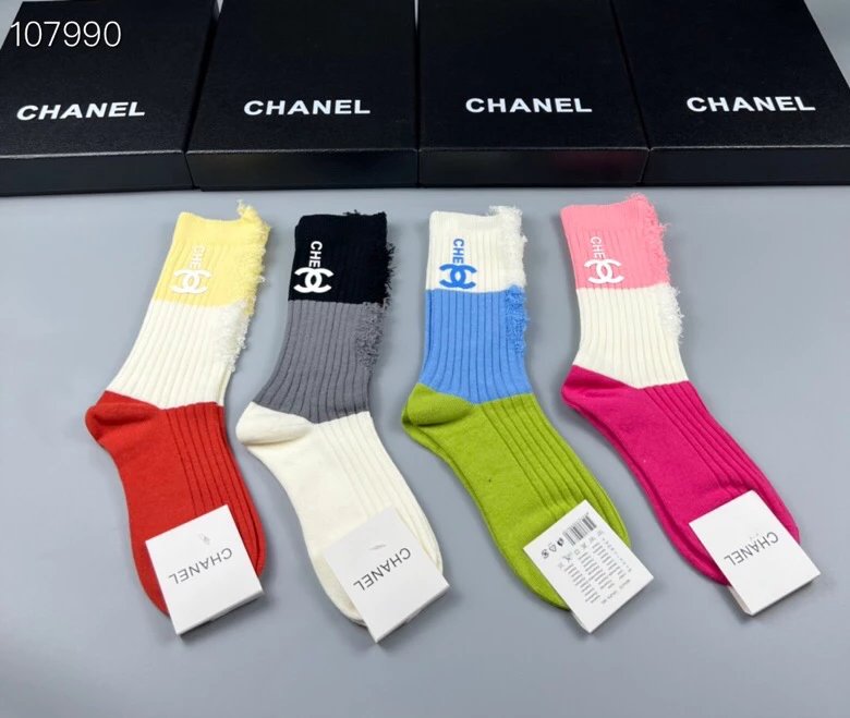 Chanel Sock High-End Custom Pure Cotton Quality、Comfortable and Breathable、Fashion Trend