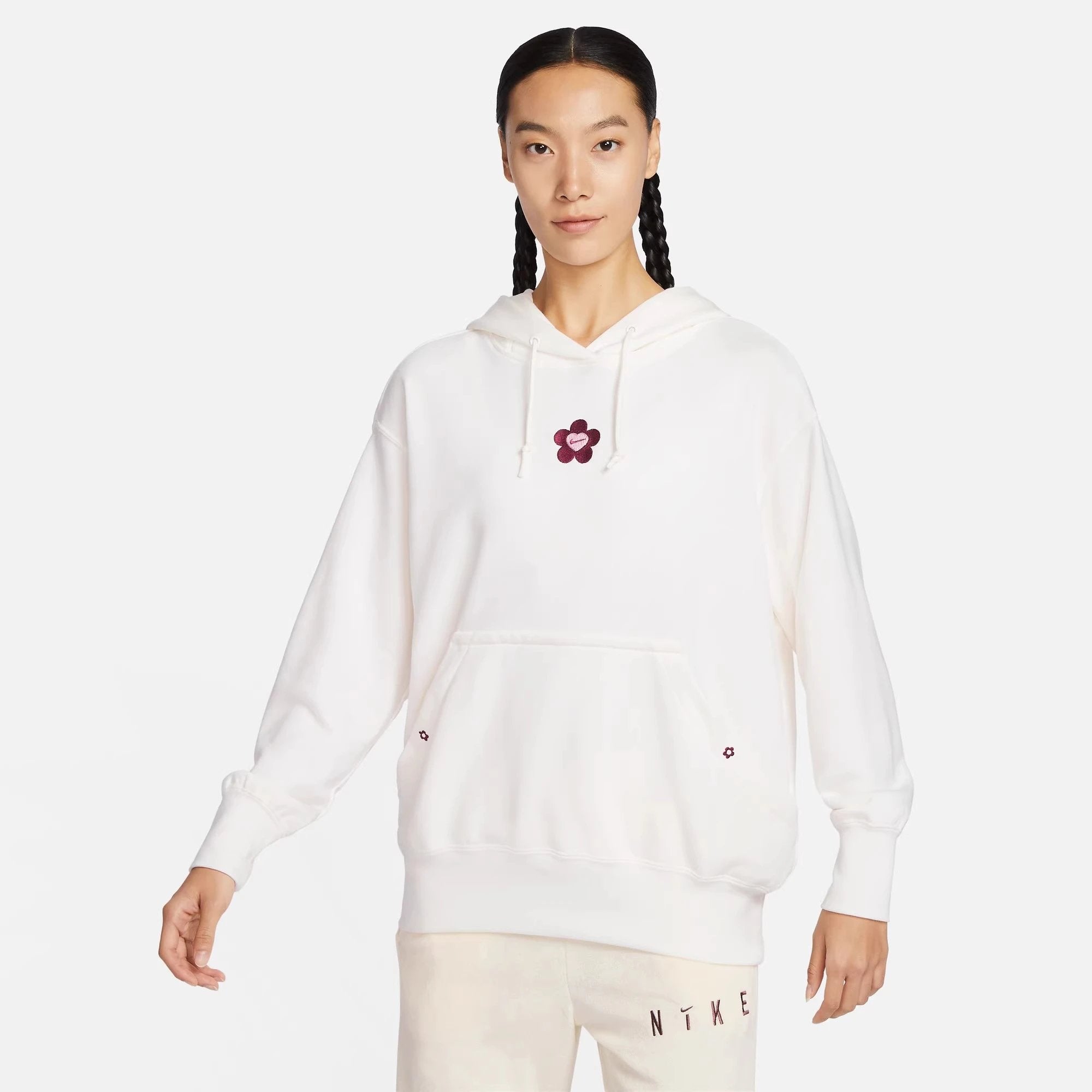 Nike Women's Sweater Spring Sports Loose Casual New Embroidered Printed Hooded Pullover HF1135