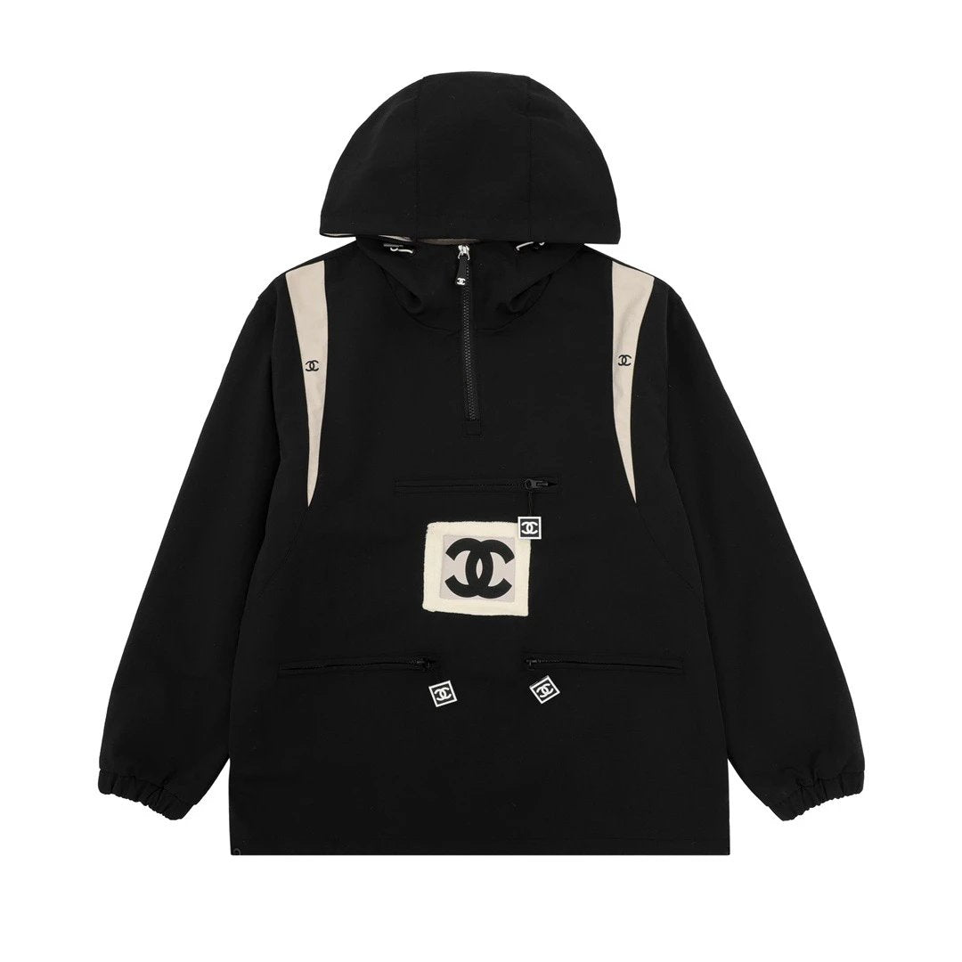 Chanel Hat Chanel Jackets Casual Hooded Trench Coat Coat High Quality Fashion Fashion Brand
Embroidered Slogan Vintage Zipper Hooded Trench Coat Coat Same Style for Men and Women
Size:XS-L