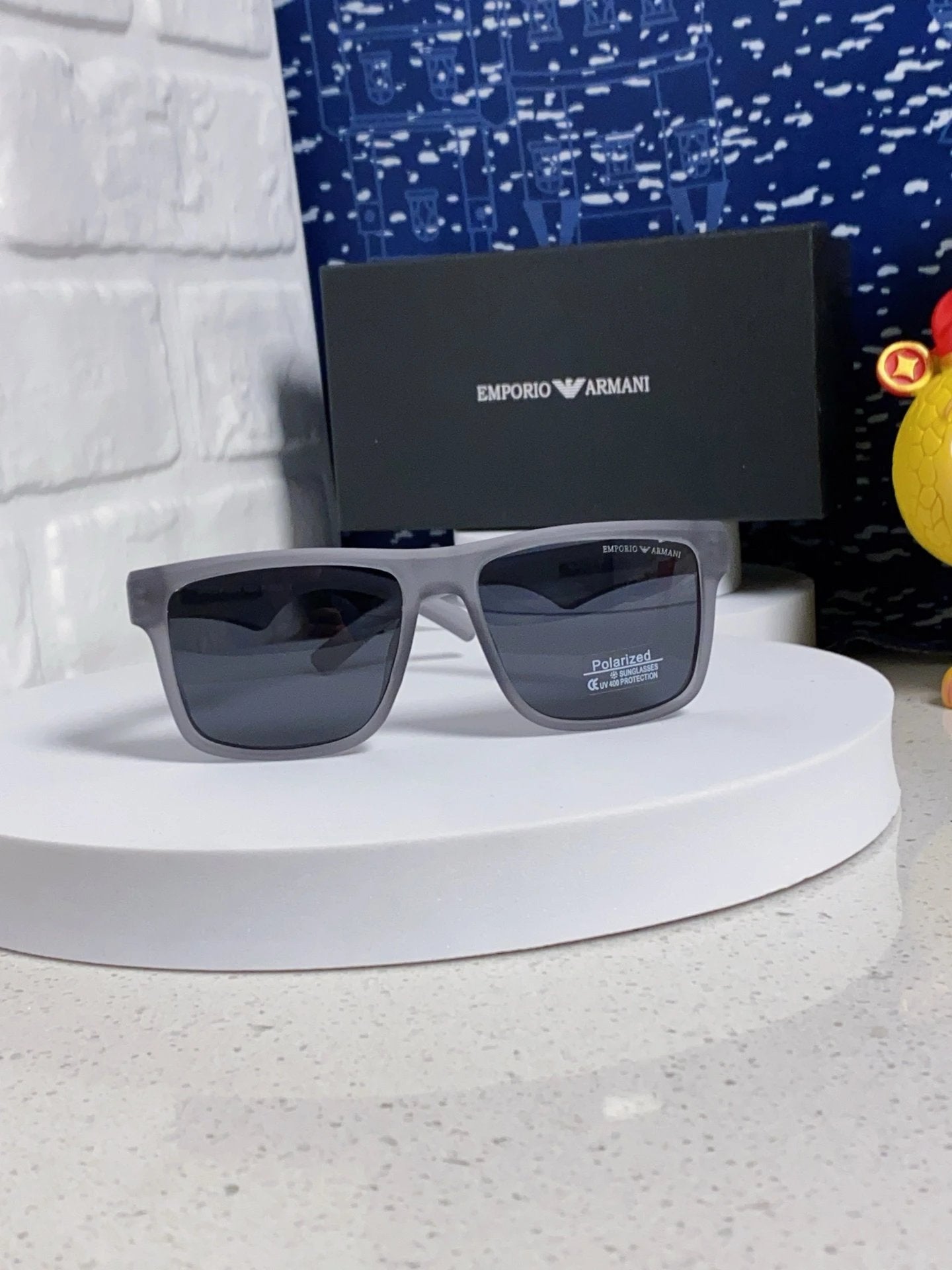 Armani Sunglasses Retro Design Style Sunglasses Slim without Degrees Sun Protection UV Men Lady Couple Same Style Driving Seaside Fishing25ss New Sports Casual Versatile