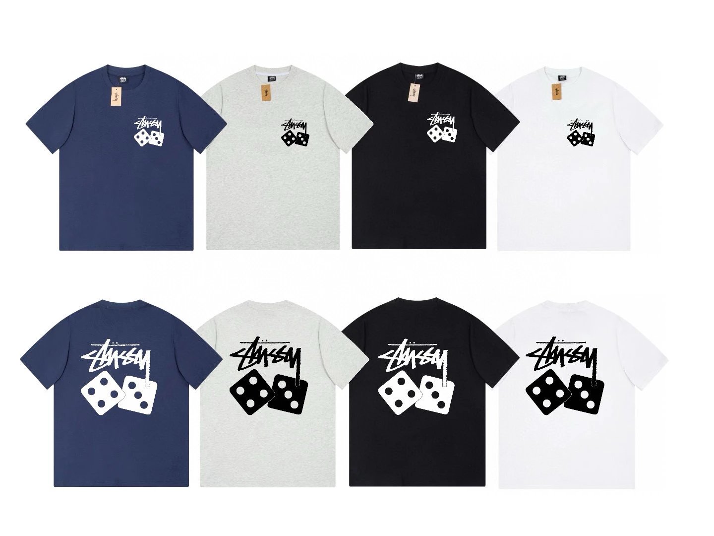 Stussy T-shirt Top Version Maychao2023Joint Fashion Brand Printing Loose Men's and Women's Same High Street Short Sleeve T T-shirt