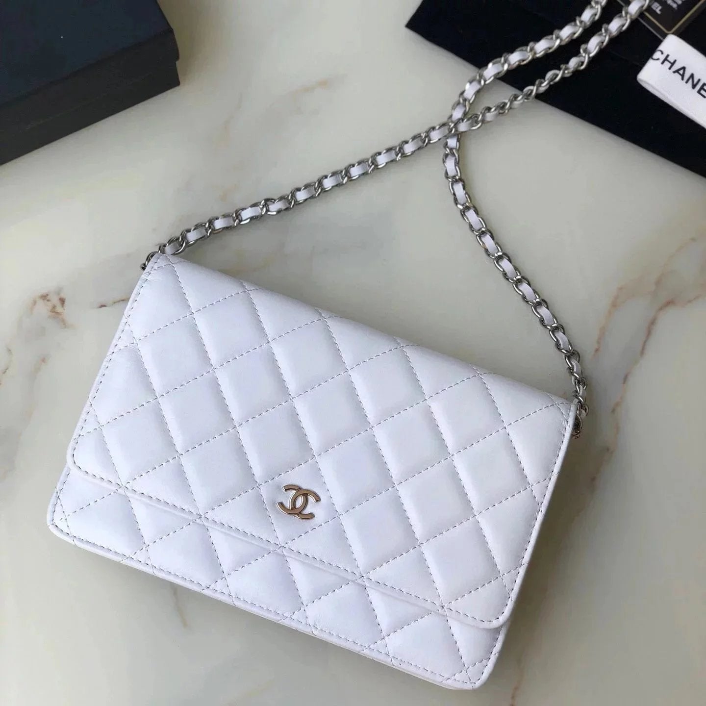 Chanel Women's Bag Top version 【**Original Leather】woc Latest Version Suction Clasp WOC Original Caviar Cowhide Sheepskin Chain Bag Flap Bag Flap Bag Diamond Pattern Bag Fortune Bag WOC Fighter in