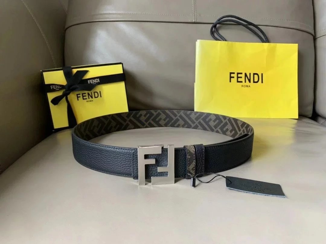 FENDI Belt Top version In Stock High Quality Genuine Leather New Men's Belt Fashion All-Match Casual Monster Belt Pant Belt Unisex