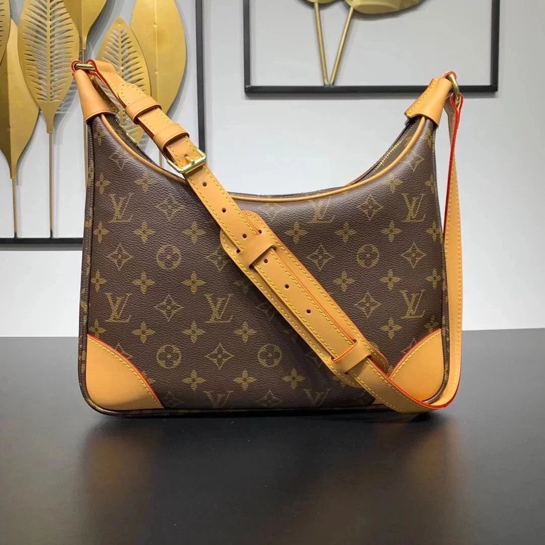 Louis Vuitton LV Women's Bag Top version Latest Boulogne Zhonggu Croissant Vintage Bag Handbag Handbag Backpack Shoulder Bag Messenger Bag Men's and Women's Bags Unisex Bag Small Size30cm Large Size35cm5126551260