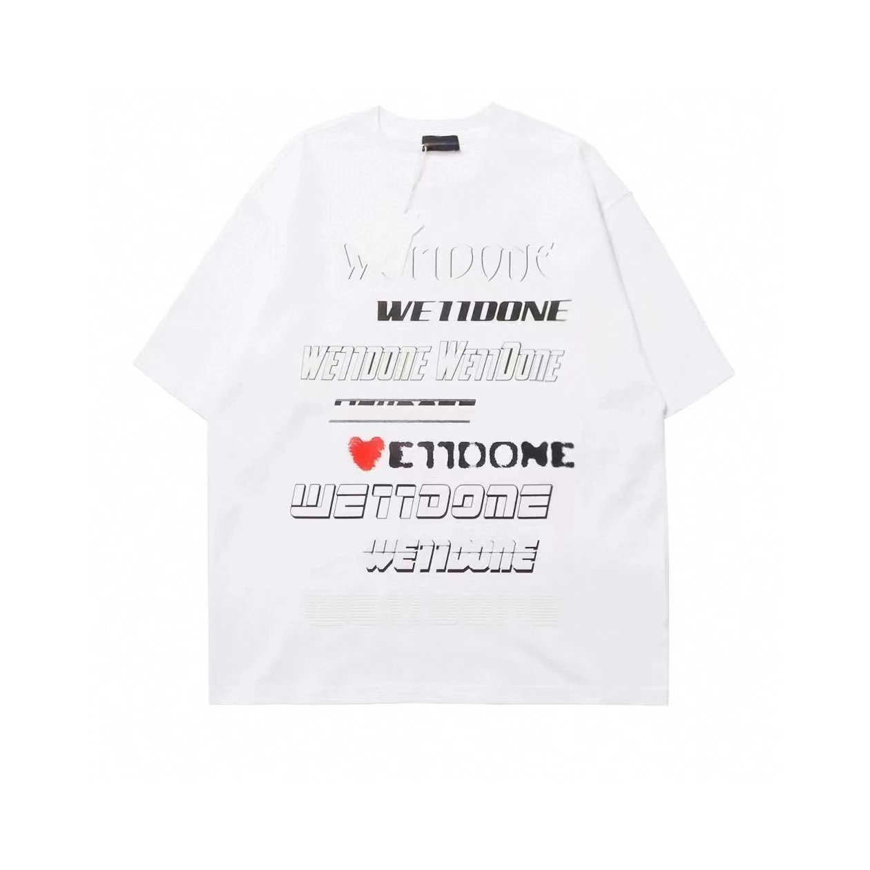 We11done T-shirt Top Version Special-Interest Fashion Brand American Korean Style Summer Pure Cotton Loose Men's Couple Short Sleeve T T-shirt ins