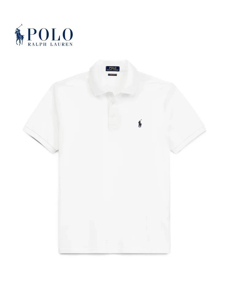 Ralph Lauren T-shirt Top Version Label polo Shirt Pure Cotton Men's and Women's Same Lapel T T-shirt Short Sleeve Summer