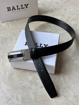 Bally Belt Top version Original Single Belt Counter New Men's Double-Sided Casual Business Belt Wide3.4cm Double-Sided Head Layer Cowhide Belt First Layer Cow Leather Belt Men and Women Business Casual Belt Belt Men's Leather Belt