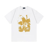 Balenciaga T-shirt Golden Statue of Liberty Letters logo round Neck Short Sleeve25ss New Unisex Pure Cotton T T-shirt OS Loose Fit Base Shirt Top Half Sleeve T-Shirt