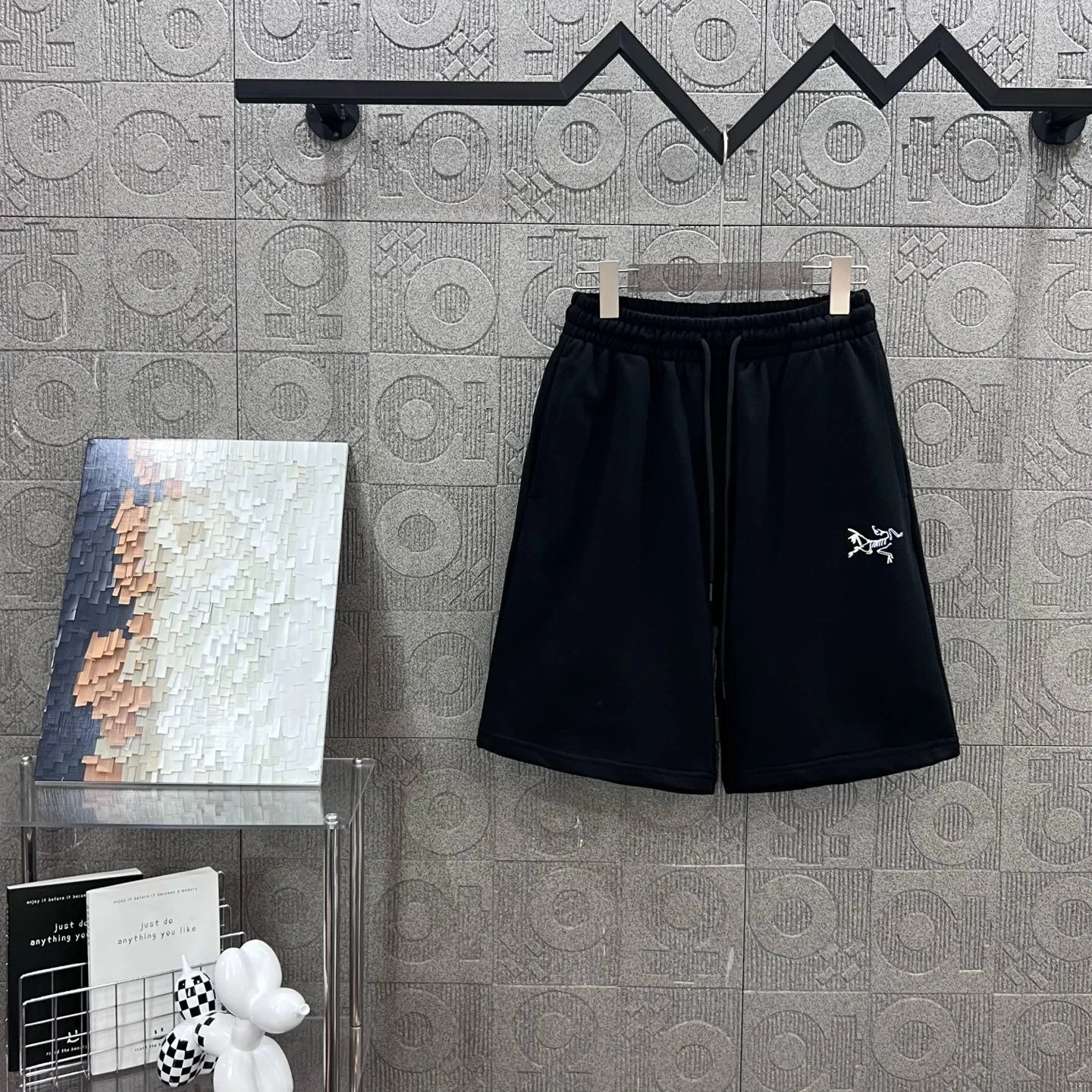 Arc'teryx Shorts Front Body Bird Skeleton Print logo Five-point Shorts25ss New Drawstring Casual5Two-Piece Casual Sweatpants Summer Pants Unisex Pure Cotton Sweatpants