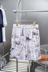 Louis Vuitton LV Shorts Cityscape Building Print logo Beach Shorts25ss New Five-Point Pants os Loose Quick-Dry Unisex Casual Trendy Brand Big Shorts5Pants