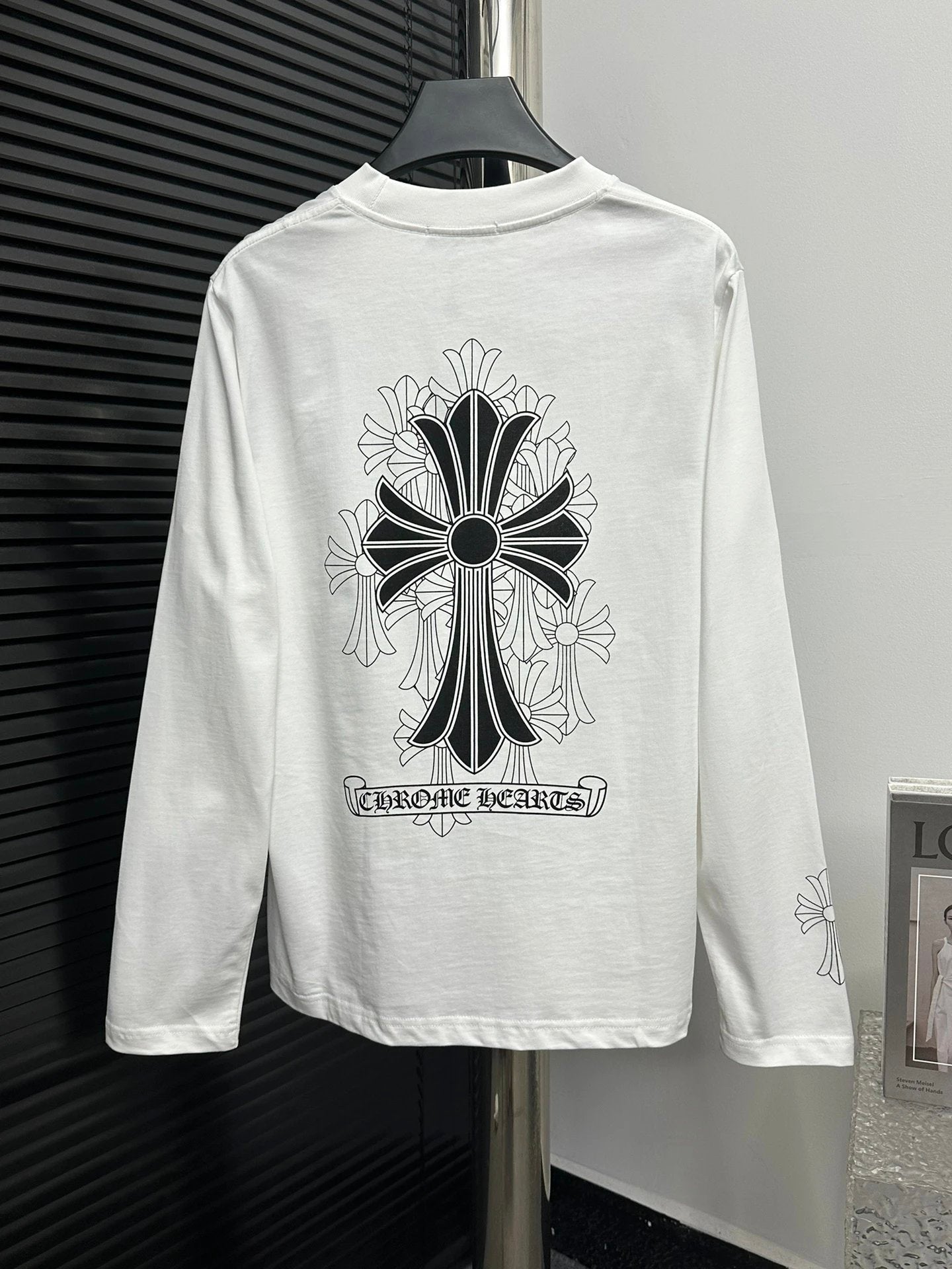 Chrome Hearts Hoodie Printed Back logo Round Neck Sweatshirt Jacket OS Loose Fit Pullover Long Sleeve Unisex Base Shirt Sports Casual Top