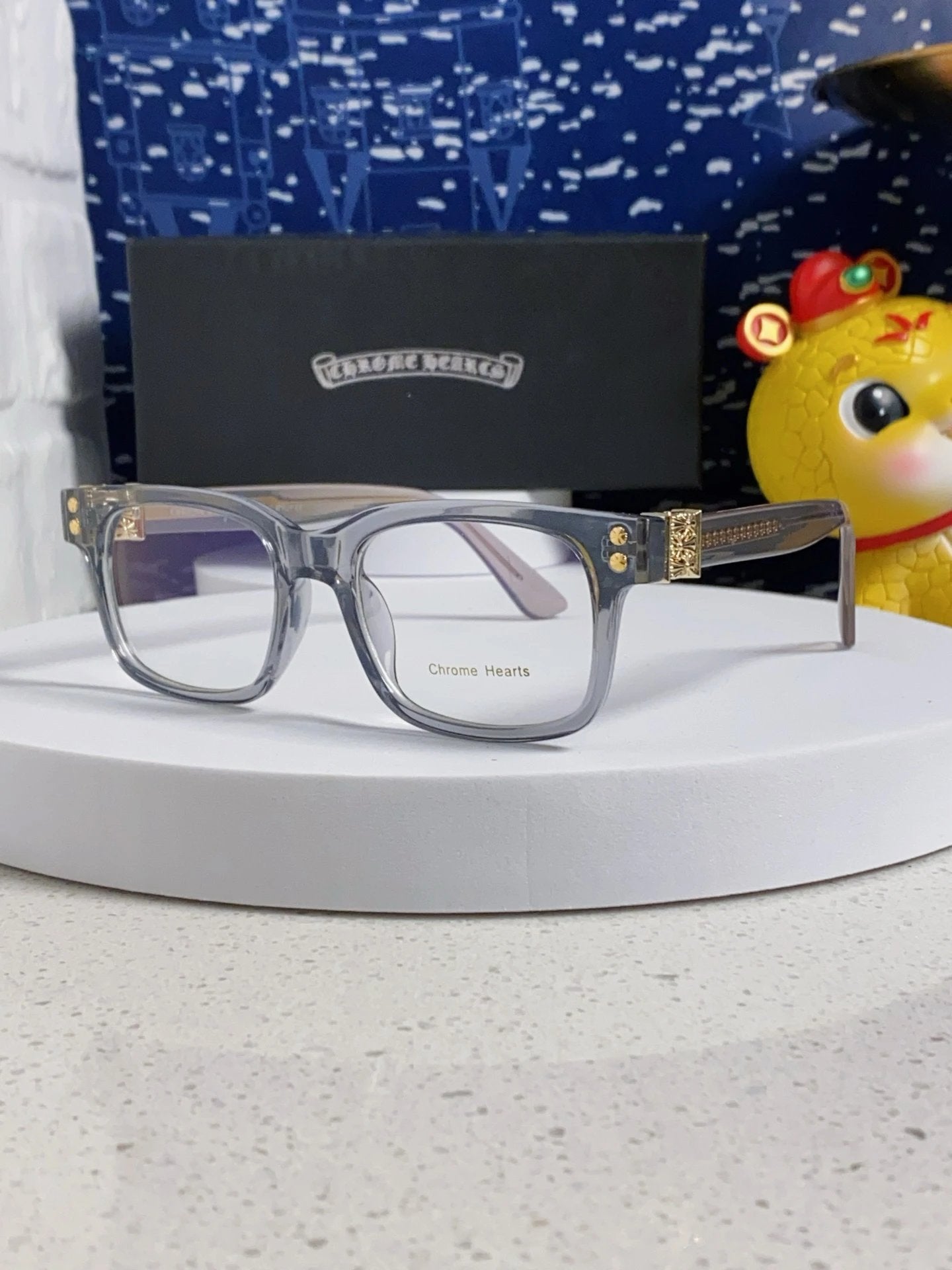 Chrome Hearts Sunglasses Square Frame Sunglasses Slimming Non-Prescription Unisex Couple Style UV Protection Driving Beach Fishing25ss New Sports Casual Versatile