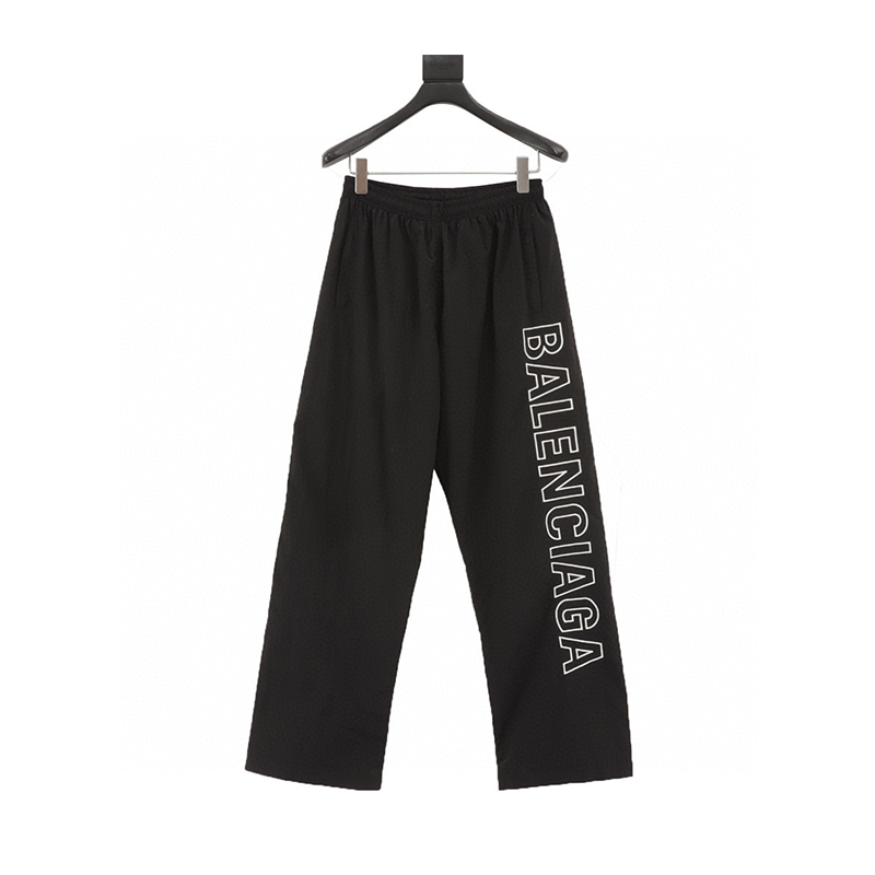 Balenciaga Sweatpants Hollow-out Letter Embroidery Sports Suit Trousers Men and Women Same Style