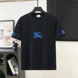Burberry T-shirt Chest Knight Embroidery logo round Neck Short Sleeve25ss New Pure Cotton Unisex Style T Casual T-Shirt Base Layer Shirt OS Loose Fit Half Sleeve Top Plus Size