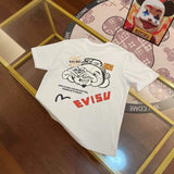 Evisu T-shirt Top Version23SS Men's Damo Seagull Home Flower Print Logo Casual Short Sleeve T T-shirt