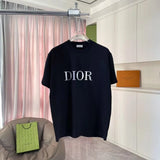 Dior T-shirt Chest Letter Print logo round Neck Short Sleeve25ss New pure cotton T Unisex T-Shirt OS Loose Fit Base Shirt Top Half Sleeve T-Shirt