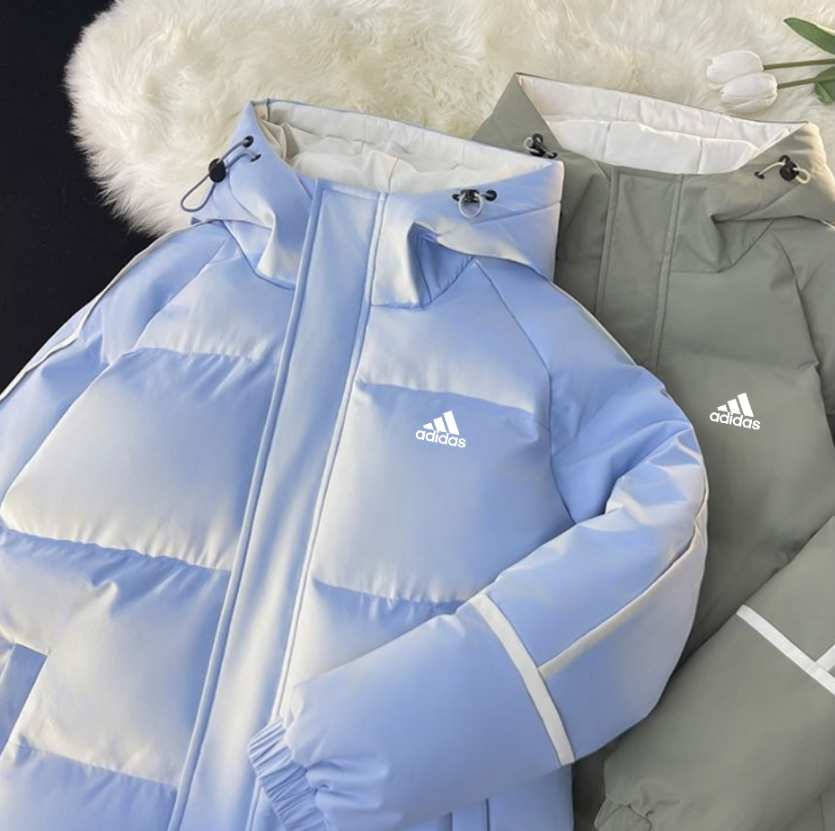 Adidas down jacket Clothing Winter Solid Color Casual Simple Stand-up Collar Thick Versatile Cotton Coat-CY