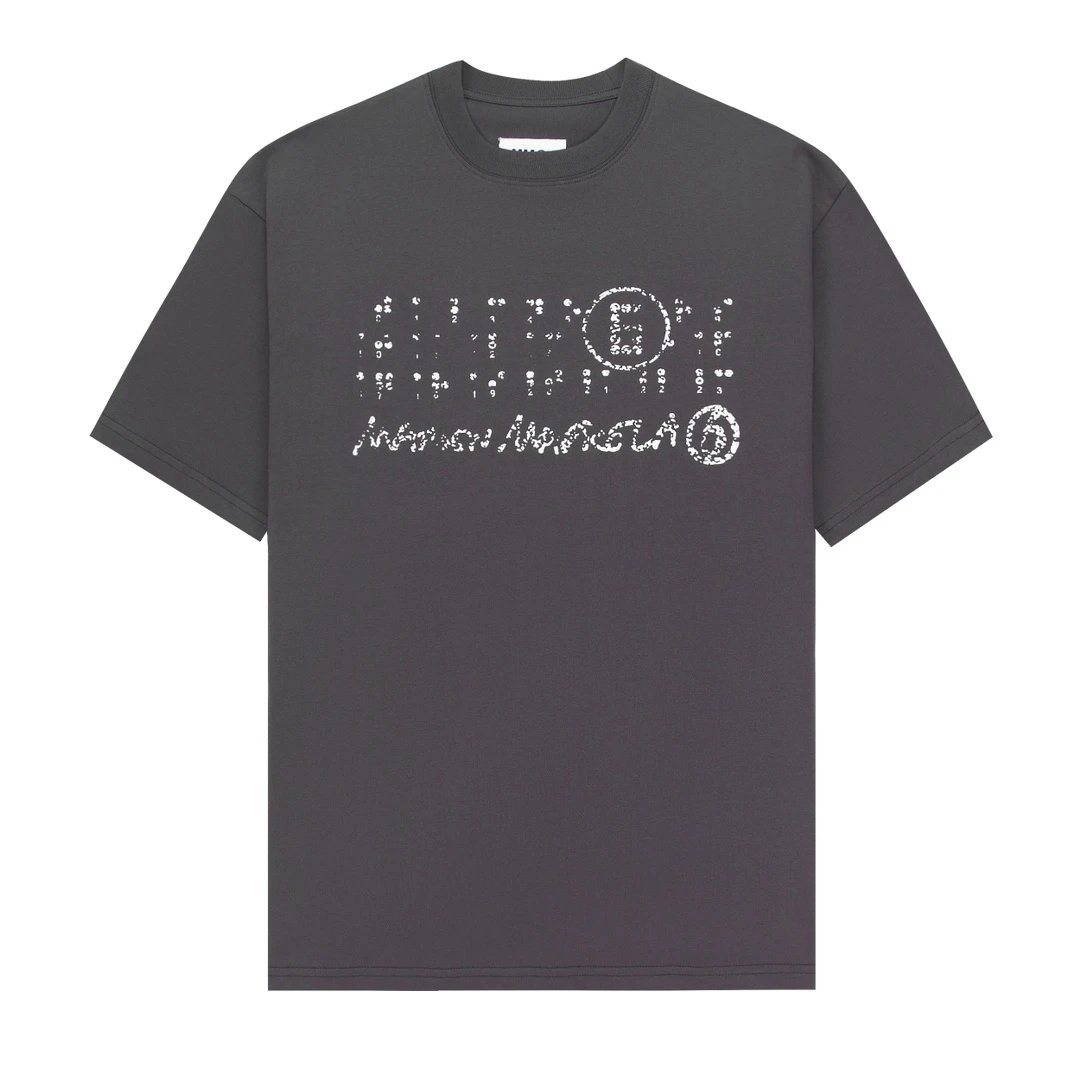 Maison Margiela T-shirt Chest Number Print logo round Neck Short Sleeve25ss New Pure Cotton Unisex Style T T-shirt OS Loose Fit Base Shirt Short Sleeve Top T-Shirt